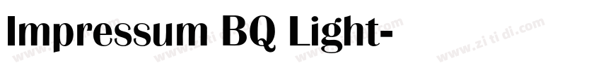 Impressum BQ Light字体转换